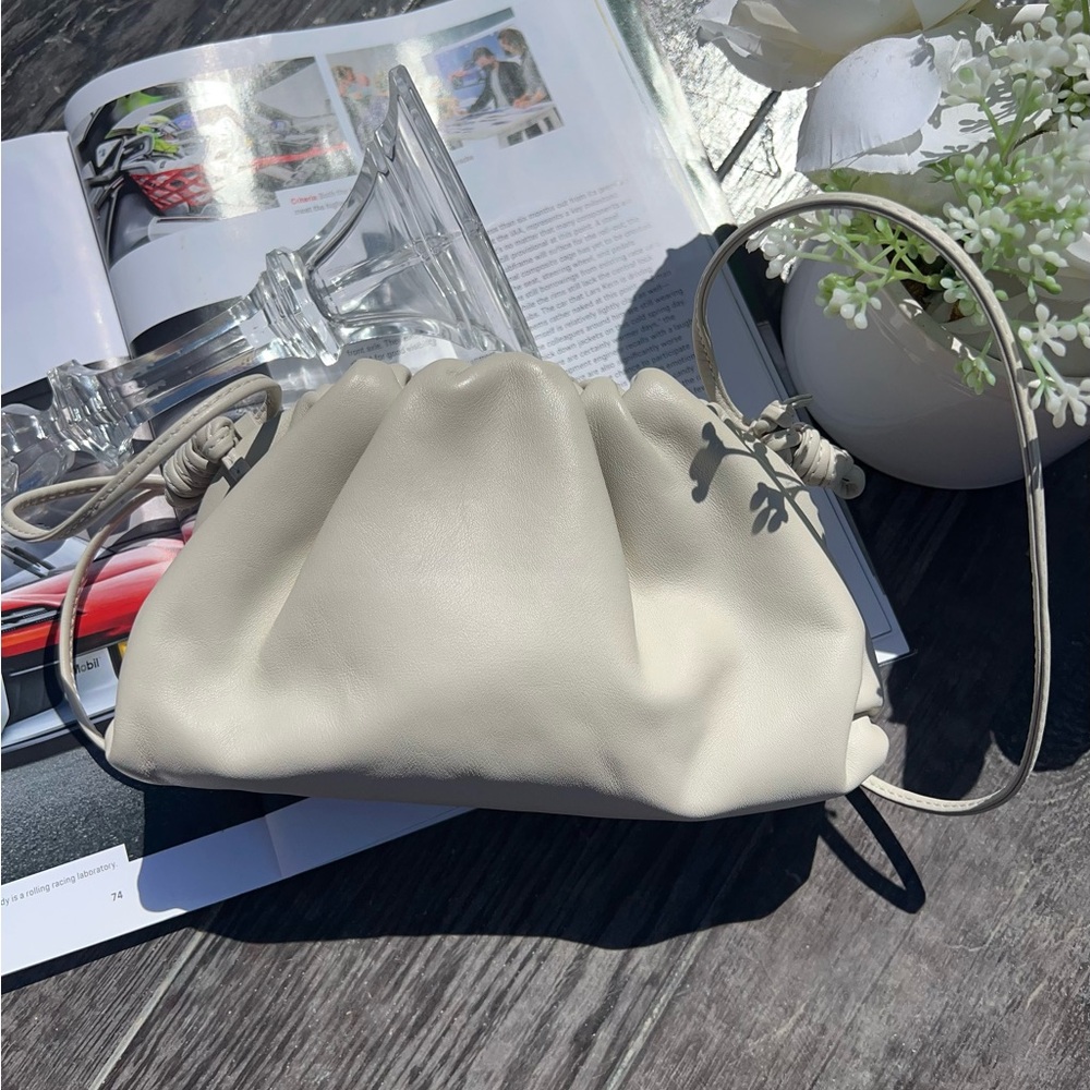 Bottega Veneta Cream Crossbody Bag with Sculptural Design